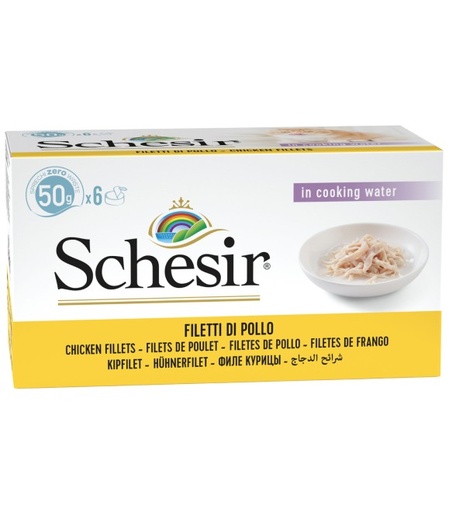 [8005852753045] Schesir Can for Cat Chicken with Fillets 6x50g per pack