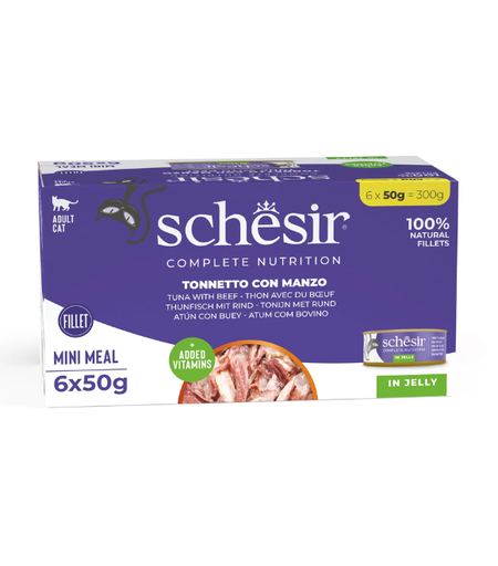[8005852753021] Schesir Cat Tuna with Beef in Jelly 6 x 50g