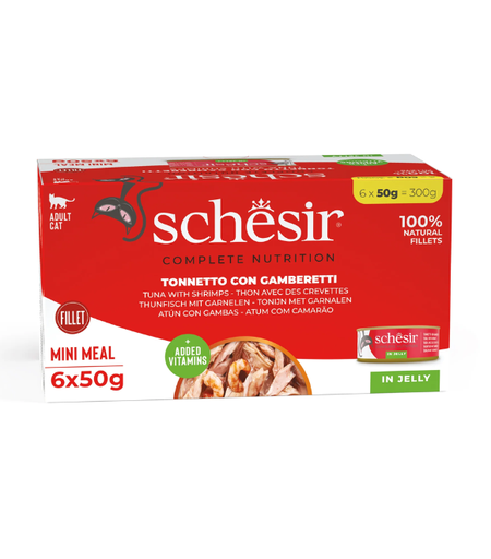 [8005852753014] Schesir Cat Tuna with Shrimps in Jelly 6 x 50g