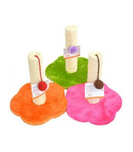 [635934608802] Scratch It SIT 3008 Neon Flower Scratch Post With Ball Pink (30X30X32CM)