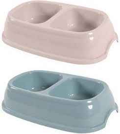 [8003507960916] Stefanplast Bowl Break Powder Pink/Steel Blue 0.4 Ltr