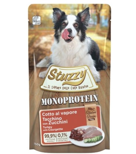 [8005852184047] Stuzzy Grain Free Monoprotein Dog Pouch Turkey with Courgette 150g