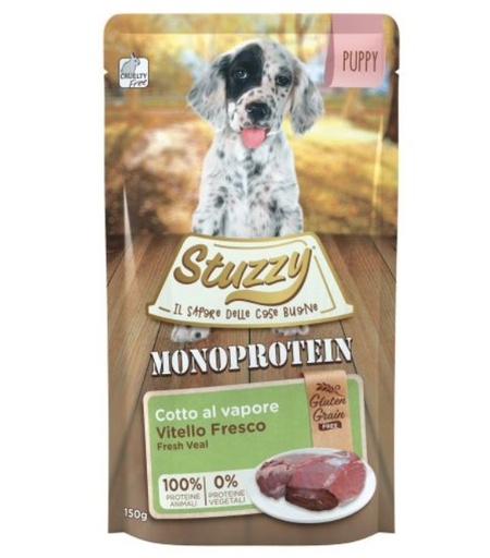 [8005852184023] Stuzzy Grain Free Monoprotein Puppy Pouch Veal 150g
