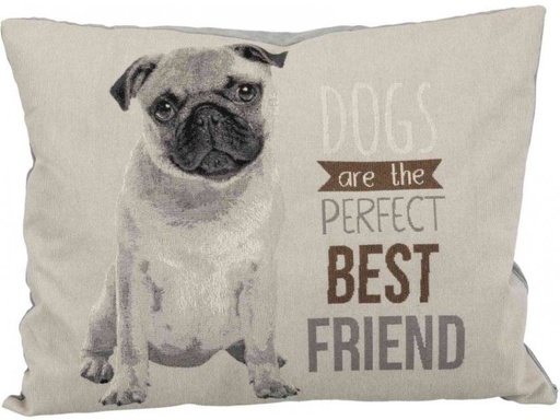 [4011905380803] Trixie Chipo Cushion, Pug, 60 Ã— 48 Cm, Grey