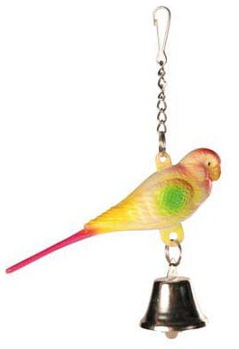 [4011905053097] Trixie Parakeet Bird Toy Plastic With Bell - 9 Cm