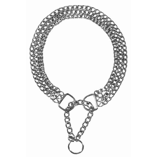 [4011905022420] Trixie Semi-choke chain, double row, chromed, 40 cm/2.0 mm