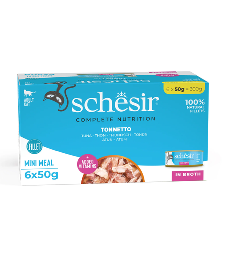 [8005852753069] Schesir Cat Tuna in Broth 6 x 50g