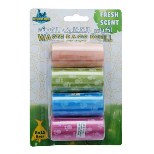 [9780201379624] Pets.Love.Earth Waste Bags Refill Fresh Scent 8 Pcs/Pack