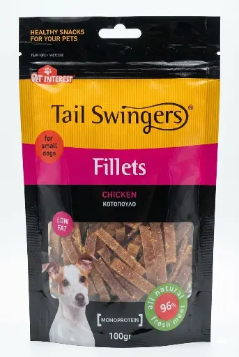 [5206819112513] Pet Interest Tail Swingers Fillets Chicken For Small Dogs100g
