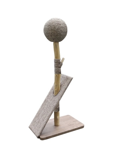 [6359346131584] Scratch It SIT 977 The Globe Modern Scratcher Sand Grey 50X30X104cm