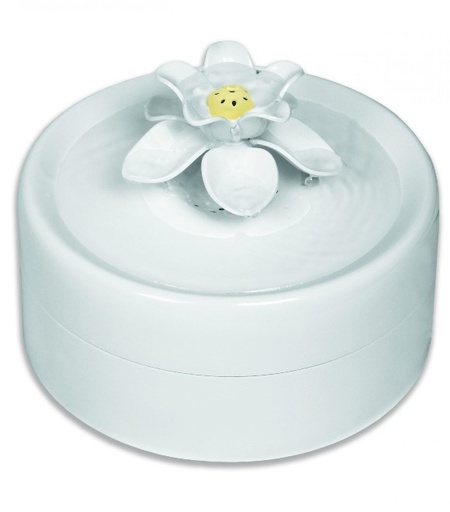 [853442005498] Pioneer Pet Magnolia Drinking Fountain with USB Connector 55oz White