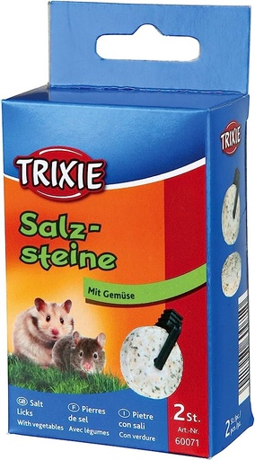 [4011905600710] Trixie Salt licks with vegetables and holder, 2 pcs. of 60 g