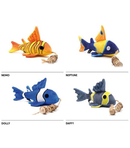 [5206819255197] Pet Interest Dolly 3D Fish Cat Toy with SilverVine 22cm