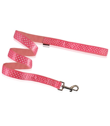 [5206819332423] Pet Interest Dog Leash Dots Pink S 1.5X120cm