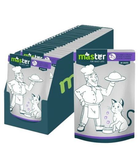 Pet Interest Master Cat Pouch Rabbit Meat in Sauce 80g