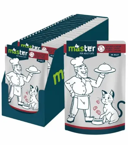 [4820215363976] Pet Interest Master Cat Pouch with Meat in Jelly 80g