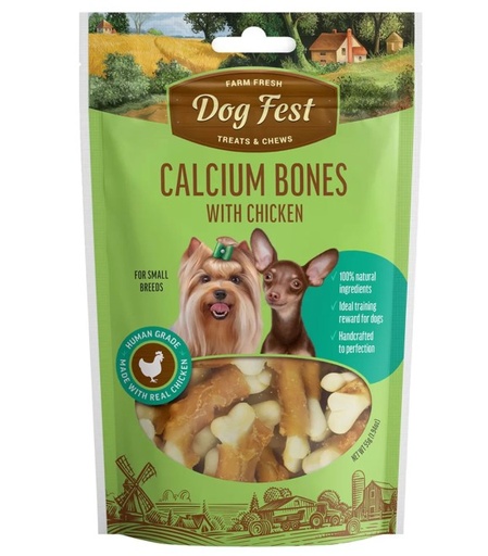 [6921499711861] Dog Fest Farm Fresh Calcium Bones with Chicken 55g For Small Breeds