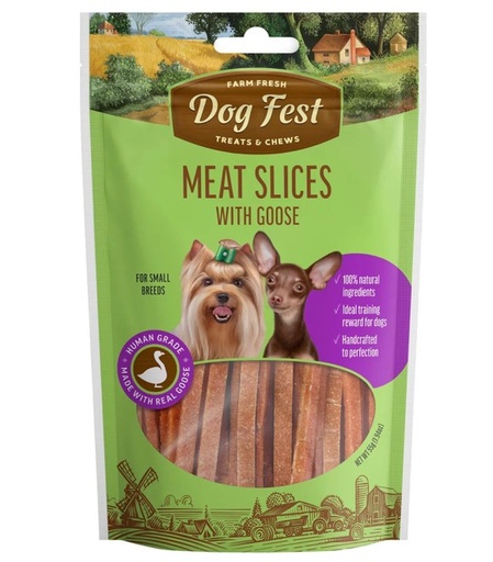 [6921959208986] Dog Fest Farm Fresh Slices with Goose 55g For Small Breeds