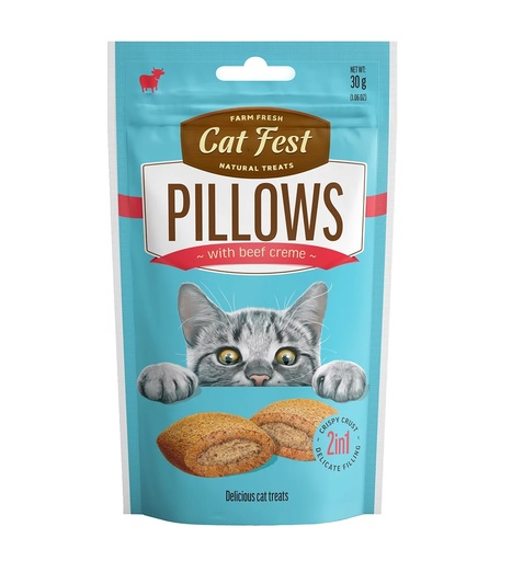 [6921959207750] Cat Fest Farm Fresh Pillows with Beef Creme 30g
