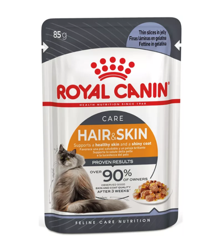 [9003579311721] Royal Canin Pouch Hair &amp; Skin Jelly Formula For Adult Cats