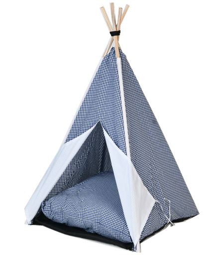 [8682250511264] Pets.Love.Earth Mini Tent Blue and White