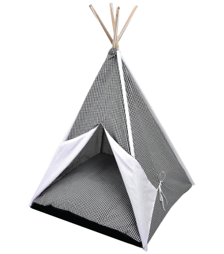 [8682250512575] Pets.Love.Earth Mini Tent Black and White