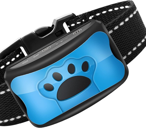 [635934611345] Tech No Bark Collar Pet DC636 Up to 8-50kgs Rechargable Blue/Black