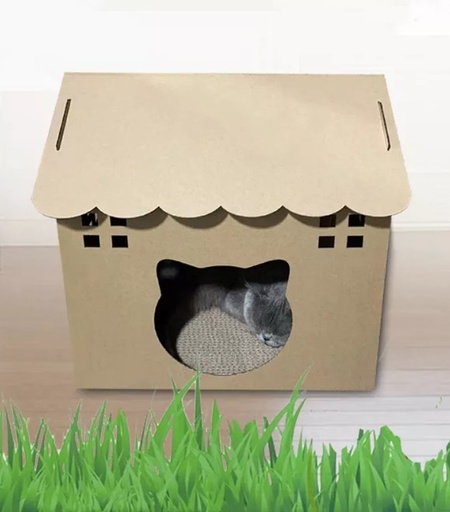 [635934610478] Pets.Love.Earth Corrugated Cat House