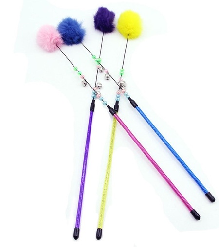 [635934610737] Pets.Love.Earth Glitter PomPom Wand with Bell