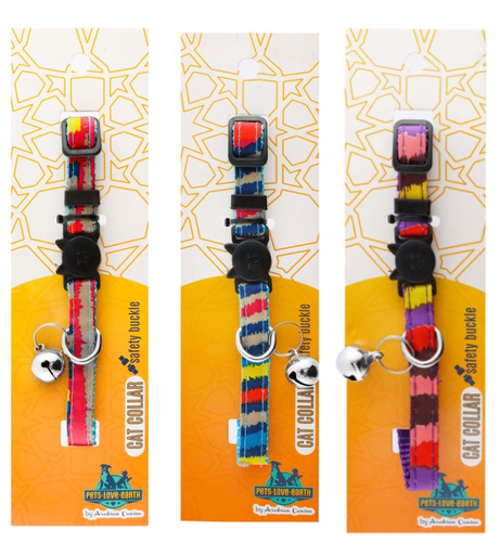 [635934610287] Pets.Love.Earth Nylon rainbow 2 safe collar