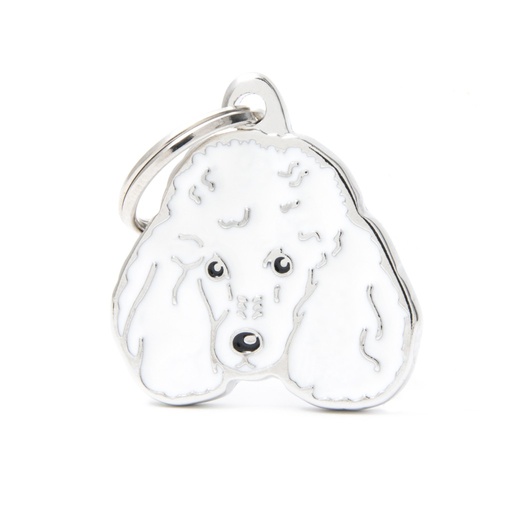 [8055960250288] My Family Friends ID Tag - White Poodle