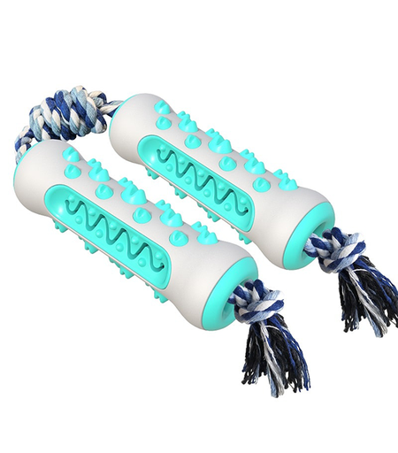 [5206819413030] Pet Interest Bone Dog Dental Chew Toy Accua/White