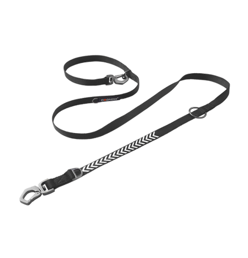 Dogness Reflective Multi-Functional Leash Black