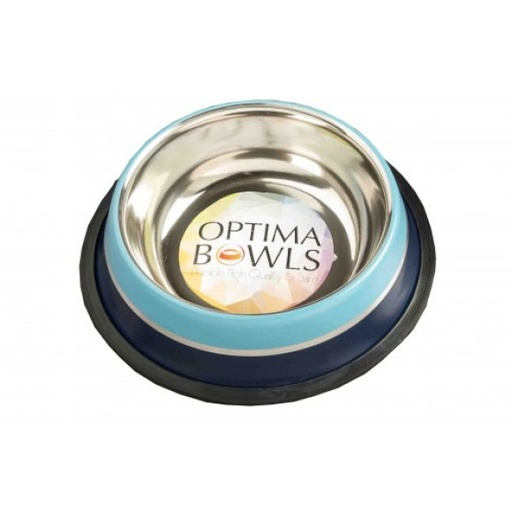 Optima Bowls No-Slip Platinum Pet Bowl Aqua