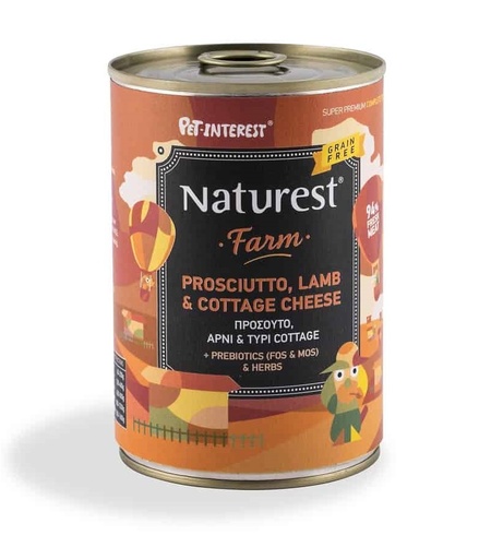 Pet Interest Farm Prosciutto,Lamp & Cottage Cheese Canned Food