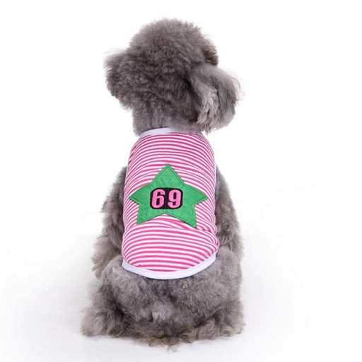 Pets.Love.Earth 69 Star Pattern Vest Pink