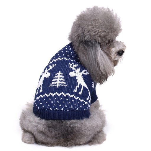 Pets.Love.Earth Elk Christmas Sweater Blue