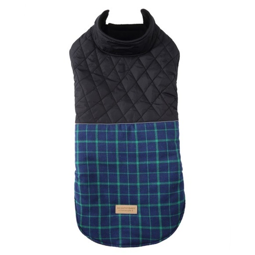 Pets.Love.Earth Four-Bar Reflective Military Coat Dark Blue and Green