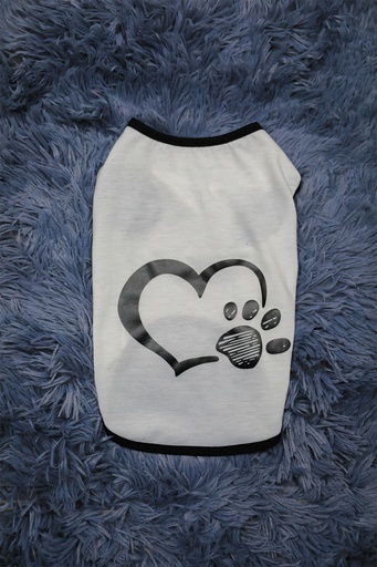 Pets.Love.Earth Love Paw Vest White