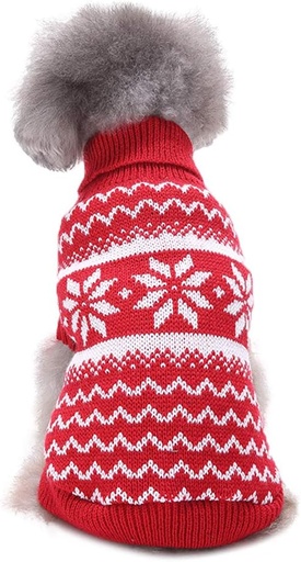 Pets.Love.Earth Snow Spray Sweater Red