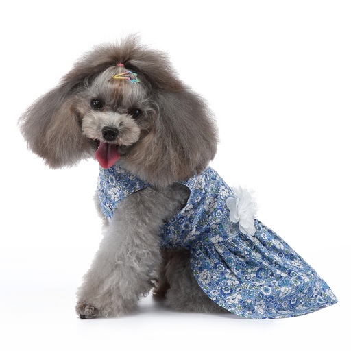 Pets.Love.Earth Summer Dress Rose Printed Blue
