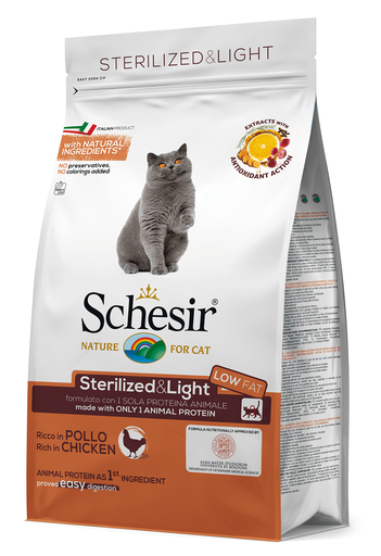 Schesir Dry Line Single Animal Protein with Chicken Sterilized &amp; Light