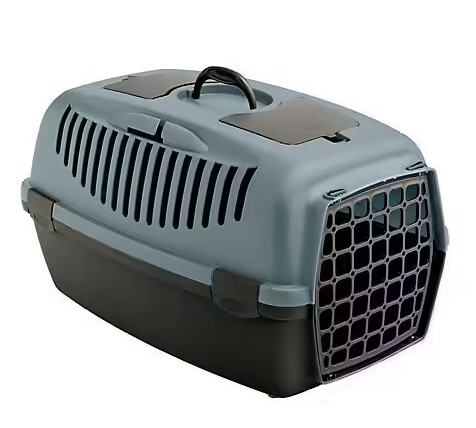 Stefanplast Pet Carrier Plastic Door Blue/Brown