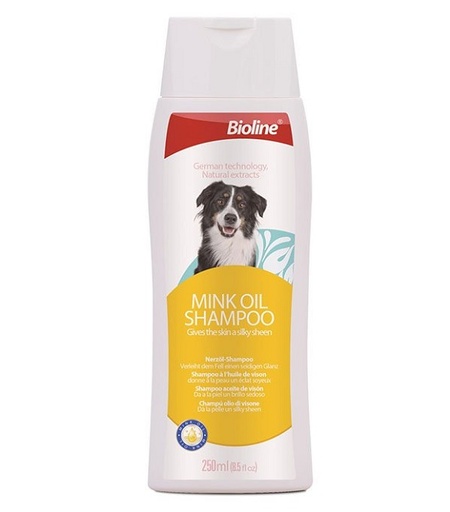 [6970117120073] Bioline Mink Oil Shampoo for Cats &amp; Dogs 250ml