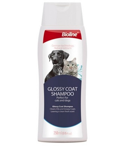 [6970117124248] Bioline Glossy Coat Shampoo for Cat &amp; Dog 250ml
