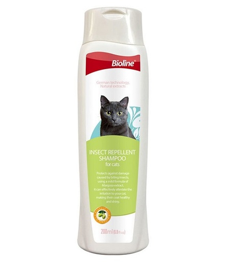 [6970117123883] Bioline Insect Repellent Shampoo for Cats 200ml