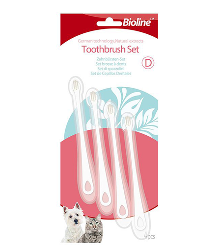 [6970117122350] Bioline Toothbrush Set for Cats & Small Dogs