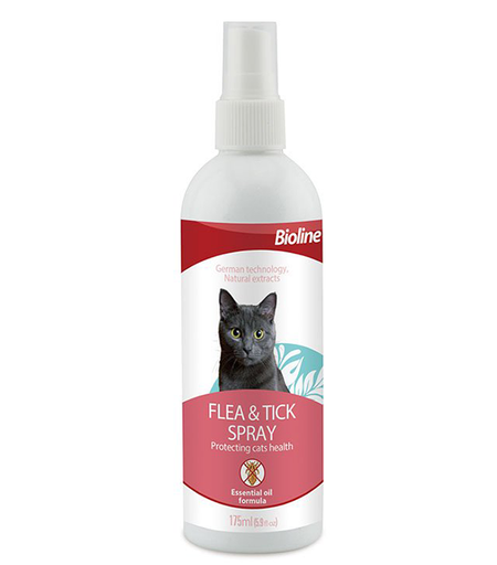 [6970117124422] Bioline Flea &amp; Tick Spray for Cats 175ml