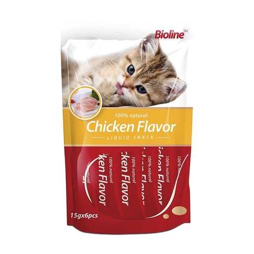 Bioline Chicken Flavor Liquid Snack for Cats