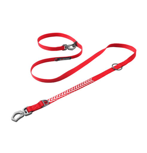 Dogness Reflective Multi-Functional Leash Red